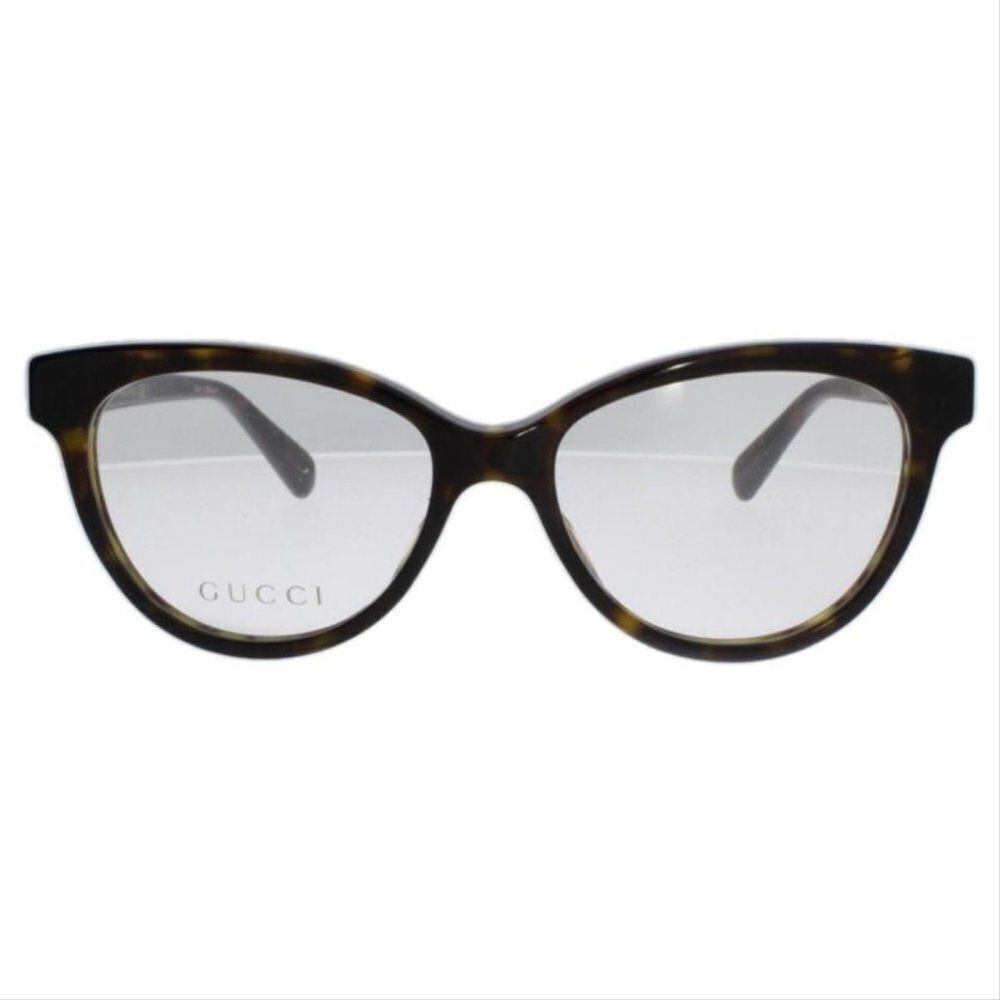 GUCCI Havana Oval Women's Eyeglasses GG0373O 002 - Picture 2 of 5